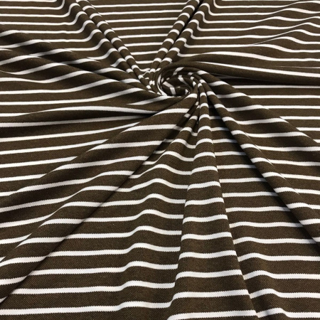 Пике вязаная полоса, пачка, Пенье Коричневый 1-111/0613 