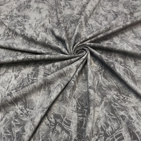 Кулирная гладь набивная рулон винтаж Пенье Серый 1-76/611922НЖ