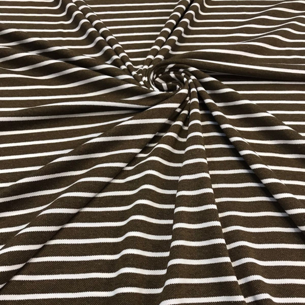 Пике вязаная полоса, пачка, Пенье Коричневый 1-111/0613 