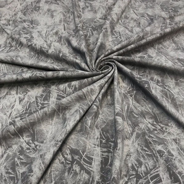 Кулирная гладь набивная рулон винтаж Пенье Серый 1-76/611922НЖ