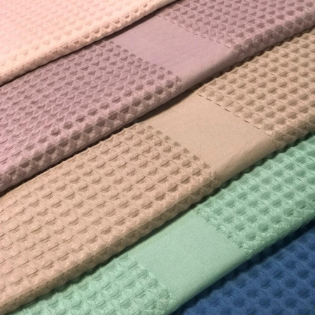 Вафельное полотно "БОХО" купон полотенце Пыльно-лиловый 10094ВП