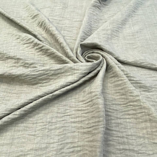 Плательная ткань с крэш-эффектом Оливково-серый 3167П 