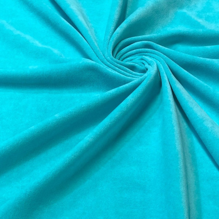 Велюр гладкокрашеный Светлая бирюза 1-411/15079О 