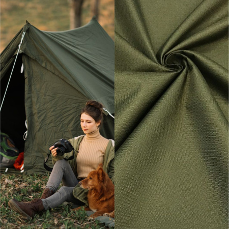 Плащевка Оксфорд 600 PU рип-стоп Хаки 96213О 