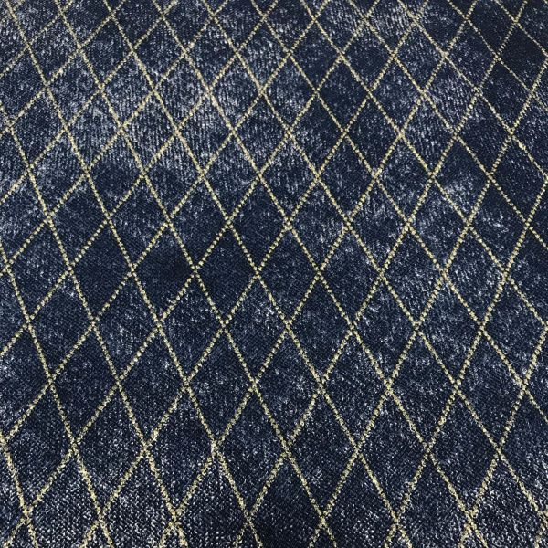 Ткань плательная хлопок «джинса» глиттер Золото 3155П 