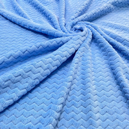 Велсофт жаккард Ярко-голубой 1-372/14310Ж