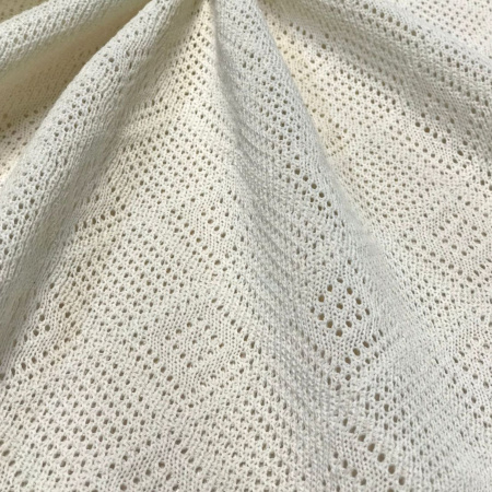 Трикотажное полотно ажурное Экрю 99-64/150828ТТ