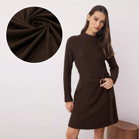 Ткань трикотаж "Селаник" кашемир Шоколад 1-5321/7784 