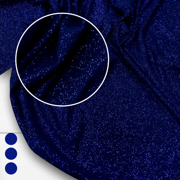 Трикотаж масло с глиттером (с блестящим напылением) Синий 150840ТТ 