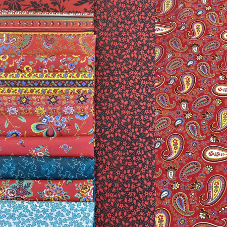 Набор для рукоделия и пэчворка из перкали «Ткани со смыслом: Наследие мануфактур», 12 отрезов 159365Н-12