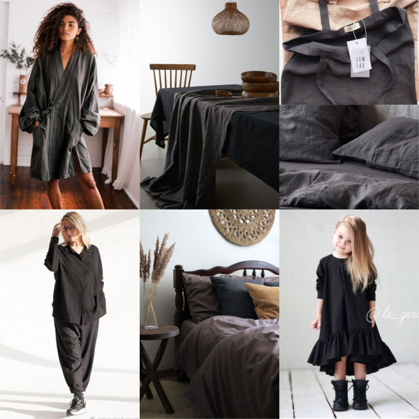 Вареный хлопок Черный 181010ХБ-250 