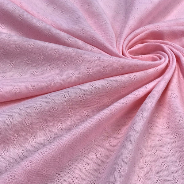 Кулирная гладь ажурная (трансферная) рулон Розовый 1-114/611888ГК