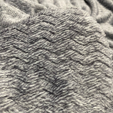 Велсофт жаккард Серый меланж 1-372/143822Ж 