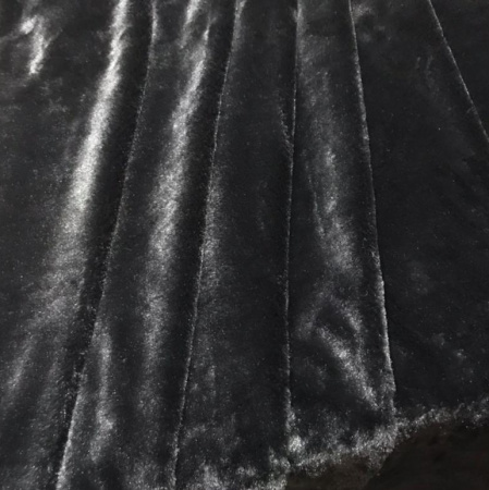 Мех искусственный кролик, ширина 205 см, Черный 99-261/9950