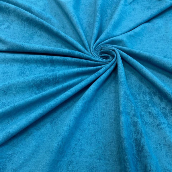 Футер с лайкрой "винтаж" с велюровым эффектом (варенка), Пенье, Петроль 1-476/3006760Л 