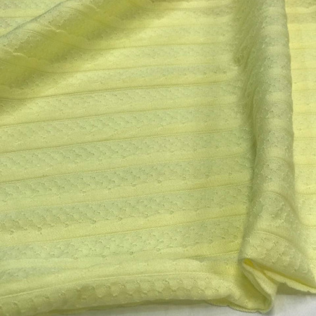 Кулирная гладь рулон жаккард Эльфийский желтый 1-114/611862ГК 