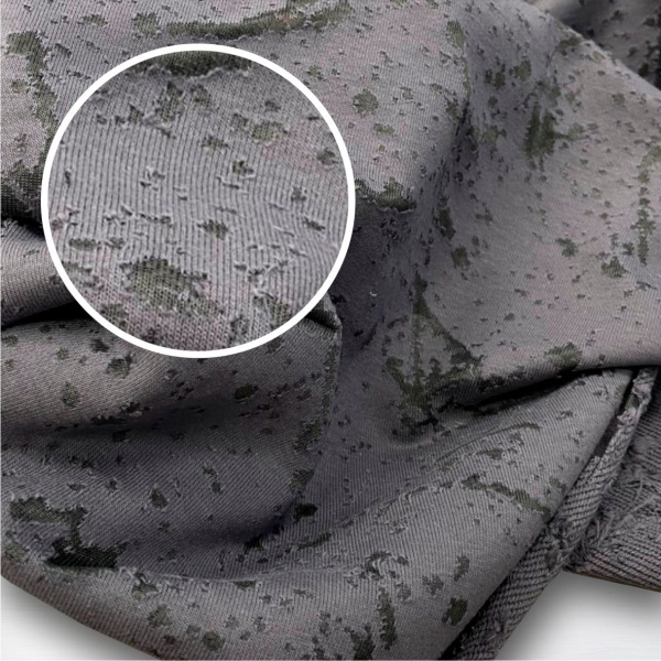 Футер 3-х нитка петельный рваный (на сетке) Фуме 1-172/3006758БН