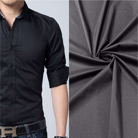 Ткань сорочечная Черный 12086 