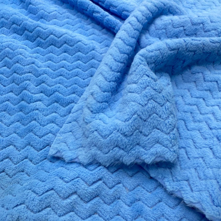 Велсофт жаккард Ярко-голубой 1-372/14310Ж