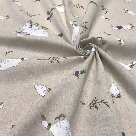 Ткань полульняная (полулен) "Датский гусь" 93302