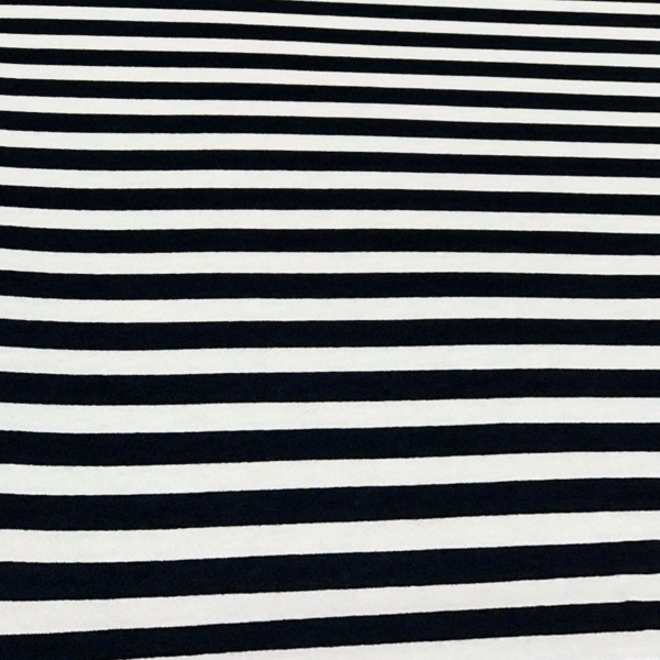 Футер 2-х нитка с начесом рулон Тельняшка Темно-синий 1х1 см 1-41/3006700РОЕ 