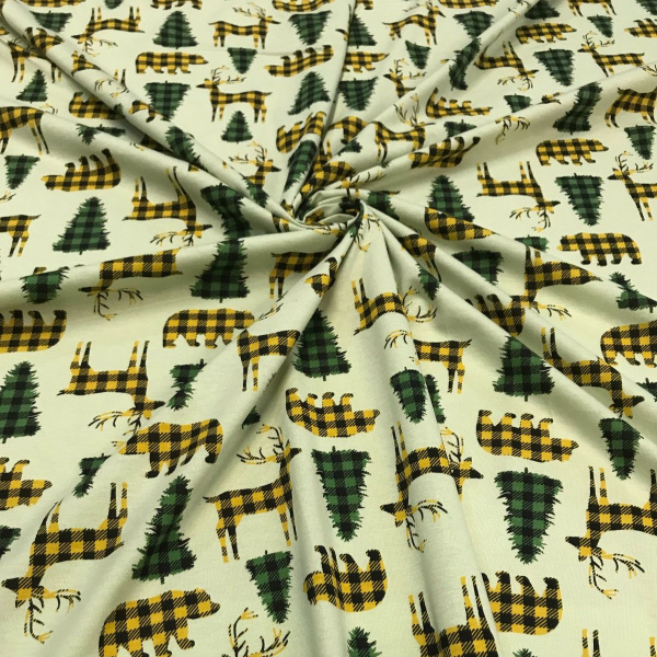 Кулирная гладь набивная рулон Реактив 1-76/611909НД