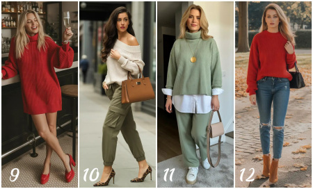 Идеи для образов со свитерами для женщин: уютные, стильные и модные