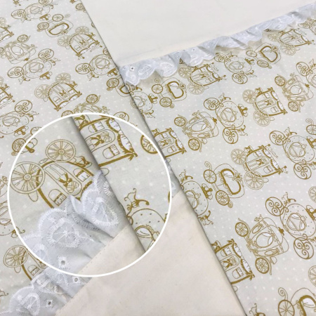 Комплект постельного белья из бязи Малышок "Кареты" 4036672М 