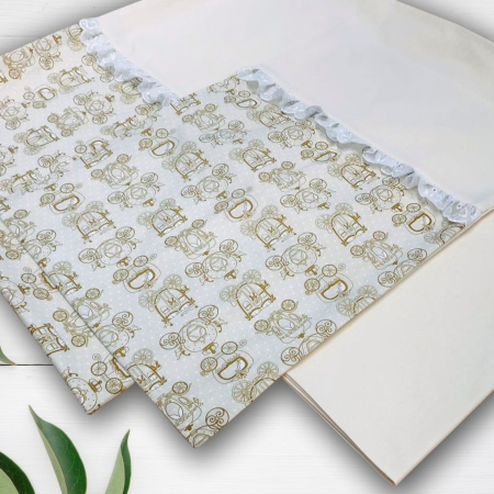 Комплект постельного белья из бязи Малышок "Кареты" 4036672М 