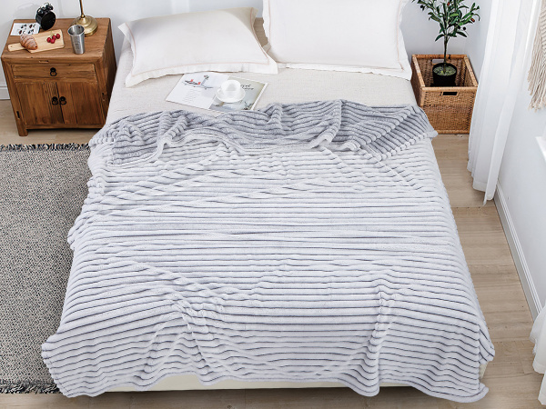 Велсофт жаккард Серая полоса 1-372/143891Ж 