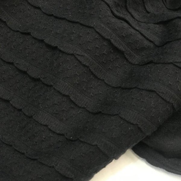 Кулирная гладь рулон жаккард Черный 1-114/611861ГК 