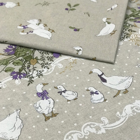 Ткань полульняная (полулен) "Датский гусь" 93302