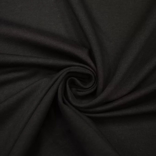 Кулирная гладь с лайкрой 8% Карде Черный 1-44/611572ЛРГ 