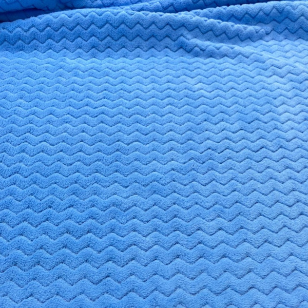 Велсофт жаккард Ярко-голубой 1-372/14310Ж