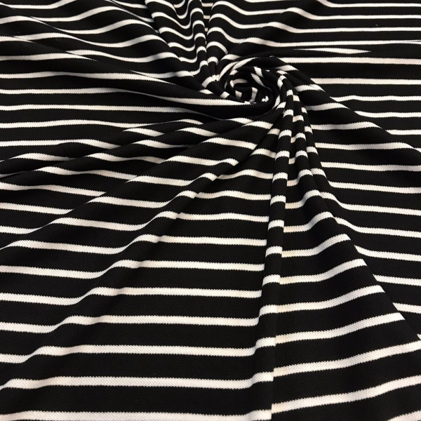 Пике вязаная полоса, пачка, Пенье Черный 1-111/0614 