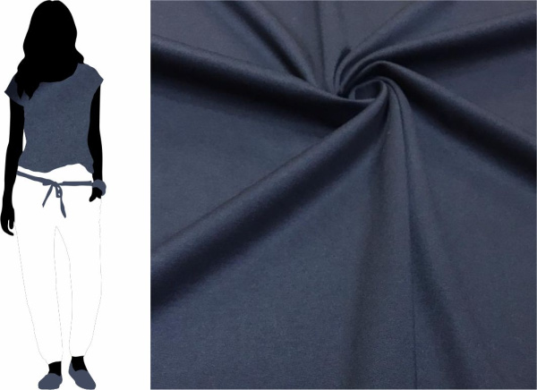 Кулирная гладь с лайкрой 8% Пенье Темно-синий 1-44/61142ЛРГ