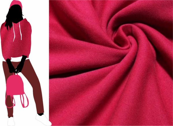 Футер 2-х нитка с начесом пачка Красный 1-23/2006НП