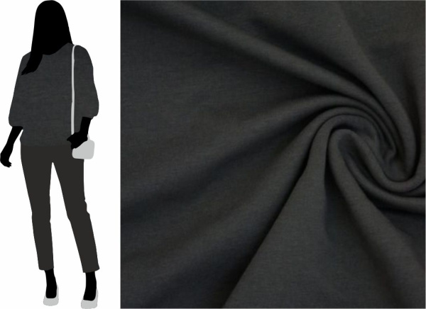 Футер 2-х нитка с начесом пачка Черный 1-23/2007НП