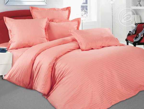 Сатин-страйп Яркий-персик 70053С-220