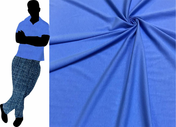 Кулирная гладь с лайкрой 8% Пенье Ярко-голубой 1-44/611065ЛГ