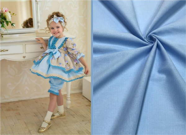 Ткань полульняная Голубой 